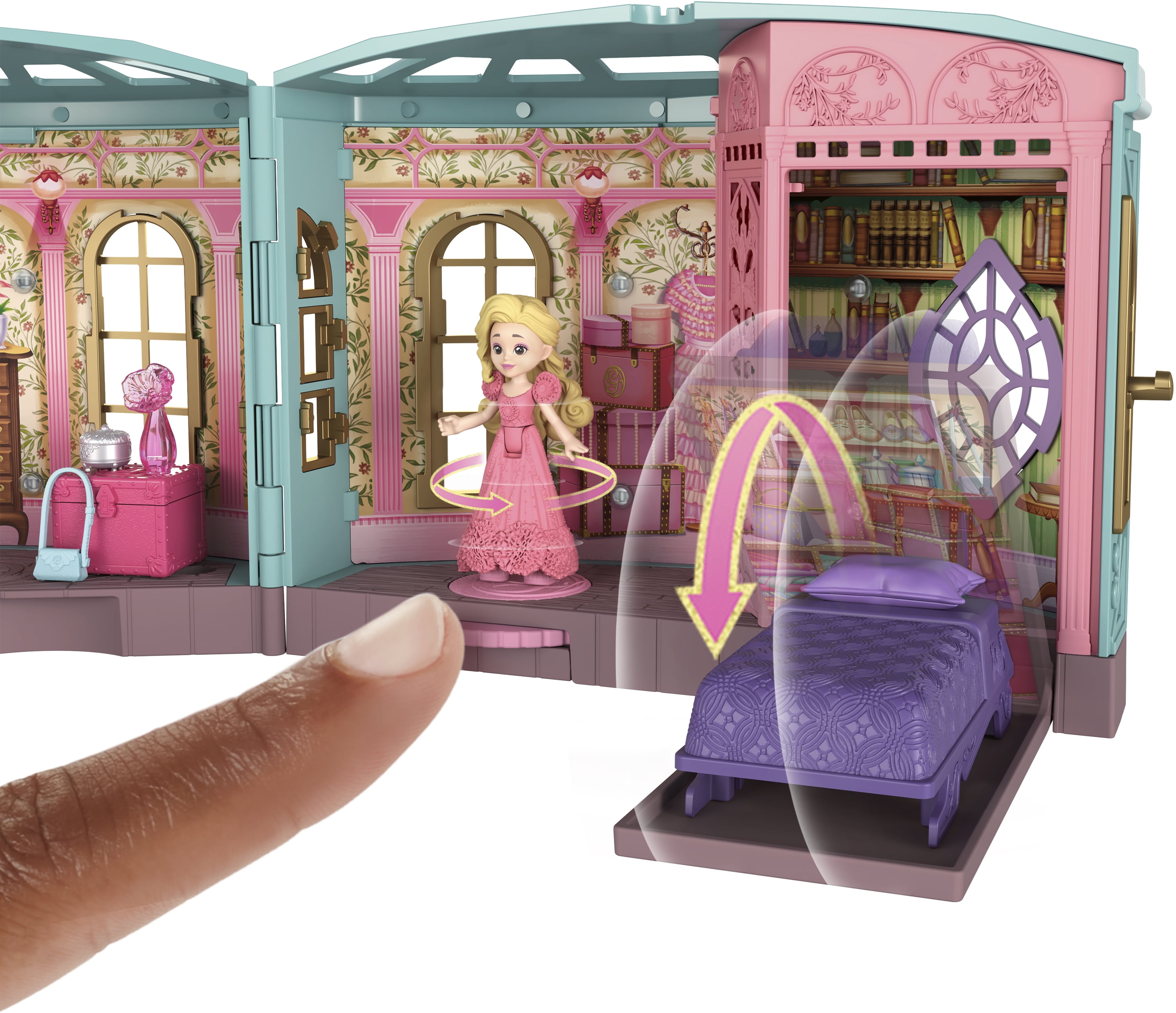 Universal Pictures’ Wicked So Popular Dorm Small Doll Playset with 3 Play Spaces & 10 Total Pieces