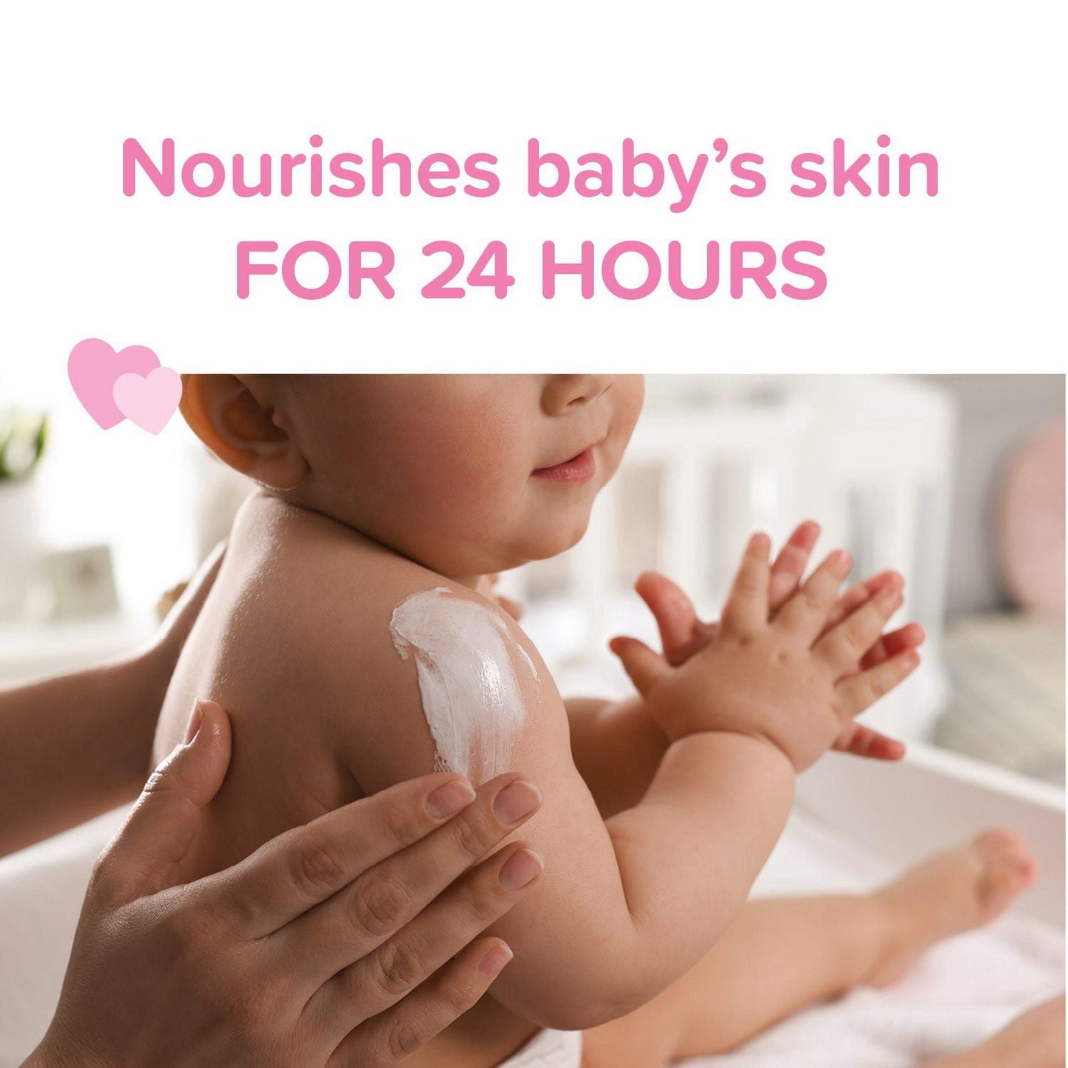 Lotion hydratante pour bébés Johnson’s - Hydratant pour le crops à l'huile de coco - Soins de la peau pour bébés - Sans parfum - 400 ml
