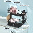 thumbnail image 3 of Amdohai Over The Sink Dish Drying Shelf Rack with Drain Board, 3 of 7
