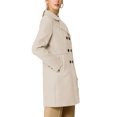 thumbnail image 4 of INSPIRE CHIC Women's Notched Lapel Double Breasted Mid Length Overcoat, 4 of 7