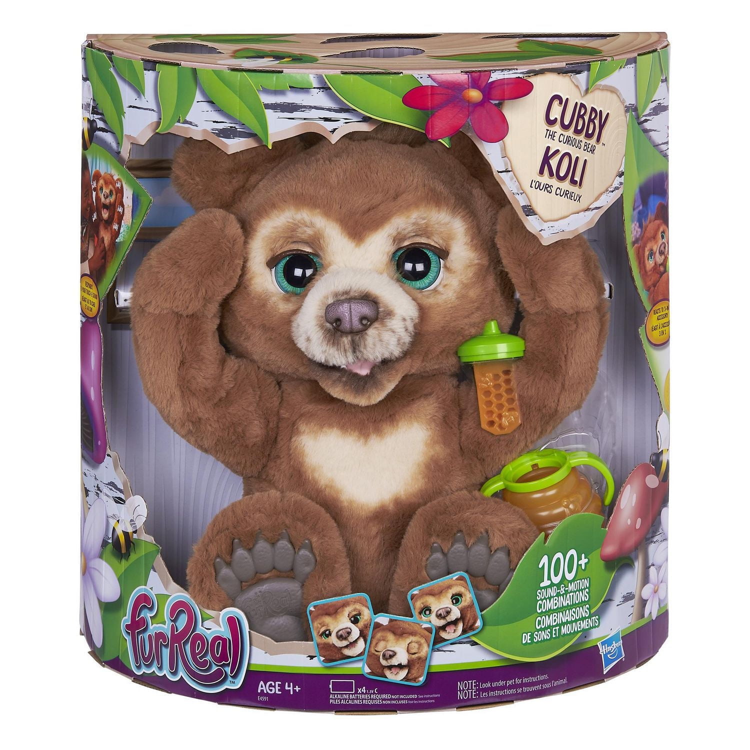 Animal Series Cubby ぬいぐるみ furReal Cubby the Curious Bear Interactive Plush Toy - Walmart.ca