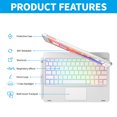 thumbnail image 3 of Graflsoa 360° Rotating Bluetooth Keyboard for iPad 10th Gen - Silver, ABS Material, 500mAh Battery, BT 5.1, 10M Range, Lightweight Design, 3 of 6
