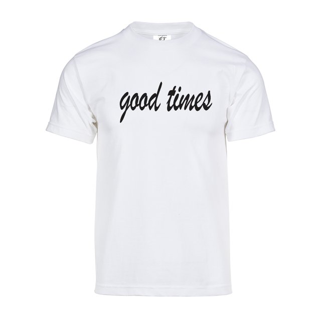 Gravity Threads T-Shirt à Manches Courtes pour Hommes Good Times - Blanc - Grand