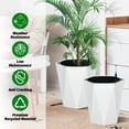 thumbnail image 3 of AKDSteel 16 Inch Tall Diamond Planters Set of 2, Self Watering Planters with Water Level Monitor and Wheels, Flower Pots Outdoor and Indoor for Patio, Porch, Living Room, Home Office, 3 of 8
