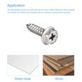 thumbnail image 3 of Unique Bargains M4 x 16mm 304 Stainless Steel Phillips Hex Washer Self Tapping Screws 25 Pack, 3 of 4