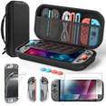 thumbnail image 1 of Accessories for Nintendo Switch 2 2025, Portable Hard Shell Carrying Case with 2 HD Screen Protectors, TPU Protective Skin, Dust Plugs Kit, 4 Thumb Grips Switch 2 Accessories Bundle, 1 of 7