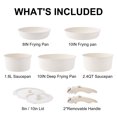 thumbnail image 4 of Refurbished Caannasweis 9535-6PCS-Beige 13 Pieces Stackable Nonstick Cookware Sets Removable Handle Induction Pots & Pans, 4 of 4