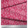 thumbnail image 3 of Soimoi Polyester Crepe Fabric Floral & Moroccan Damask Print Fabric by Yard 42 Inch Wide, 3 of 3