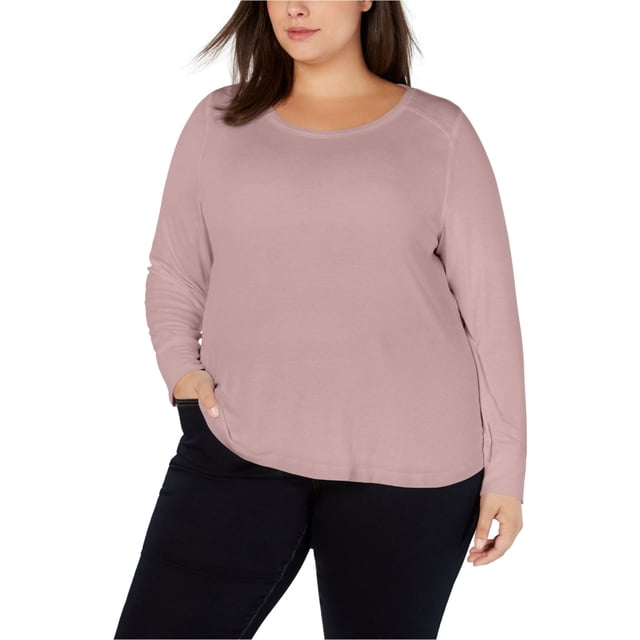 Haut en Tricot pour Femmes Grande Taille Col Rond Chemise Queue Côtelée 2X