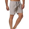 thumbnail image 2 of KIHOUT Short d'Été Rabais Mode Homme Uni Taille Élastique Taille Mi-Haute Ample Poches Bandage Short, 2 of 4