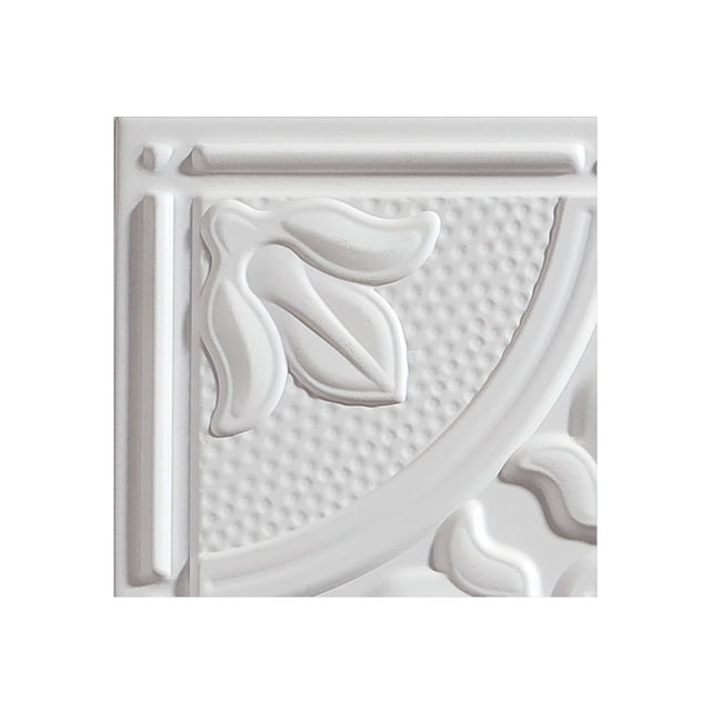 Genesis Antique White Ceiling Tiles - Easy Drop-In Installation – Waterproof, Washable and Fire-rated - High-Grade PVC to Prevent Breakage (12" x 12" Sample)