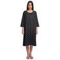 thumbnail image 1 of Moomaya Robe de Nuit Longue Jusqu'au Genou à Patte de Boutonnage pour Femmes, Imprimée, 1 of 6