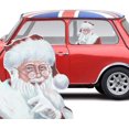 thumbnail image 1 of 2 Pcs Santa Claus Car Rear Window Sticker Decal- 3D Christmas Funny PVC Sticker Removable Waterproof Xmas Window Wall Cling 12.6" × 9.8" Xmas Decal for Indoor Outdoor Decoration (Left & Right), 1 of 6