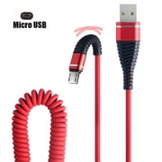EGNMCR Micro USB Fish Tail Spring Cable Data Fast Charging For Android Phone Cable Data