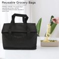 thumbnail image 3 of Lot de 4 Sacs d'Épicerie Isolés, Robustes, Pliables, pour Magasinage et Rangement, Sac Fourre-Tout à Fermeture Éclair pour Boissons Chaudes et Froides, Traiteur Réutilisable, 3 of 8
