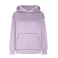 thumbnail image 4 of MeetoTime Women's Oversized Sweatshirt Fall Lightweight Long Sleeve Hoodie Fleece Pocket Pullover Tops, 4 of 6
