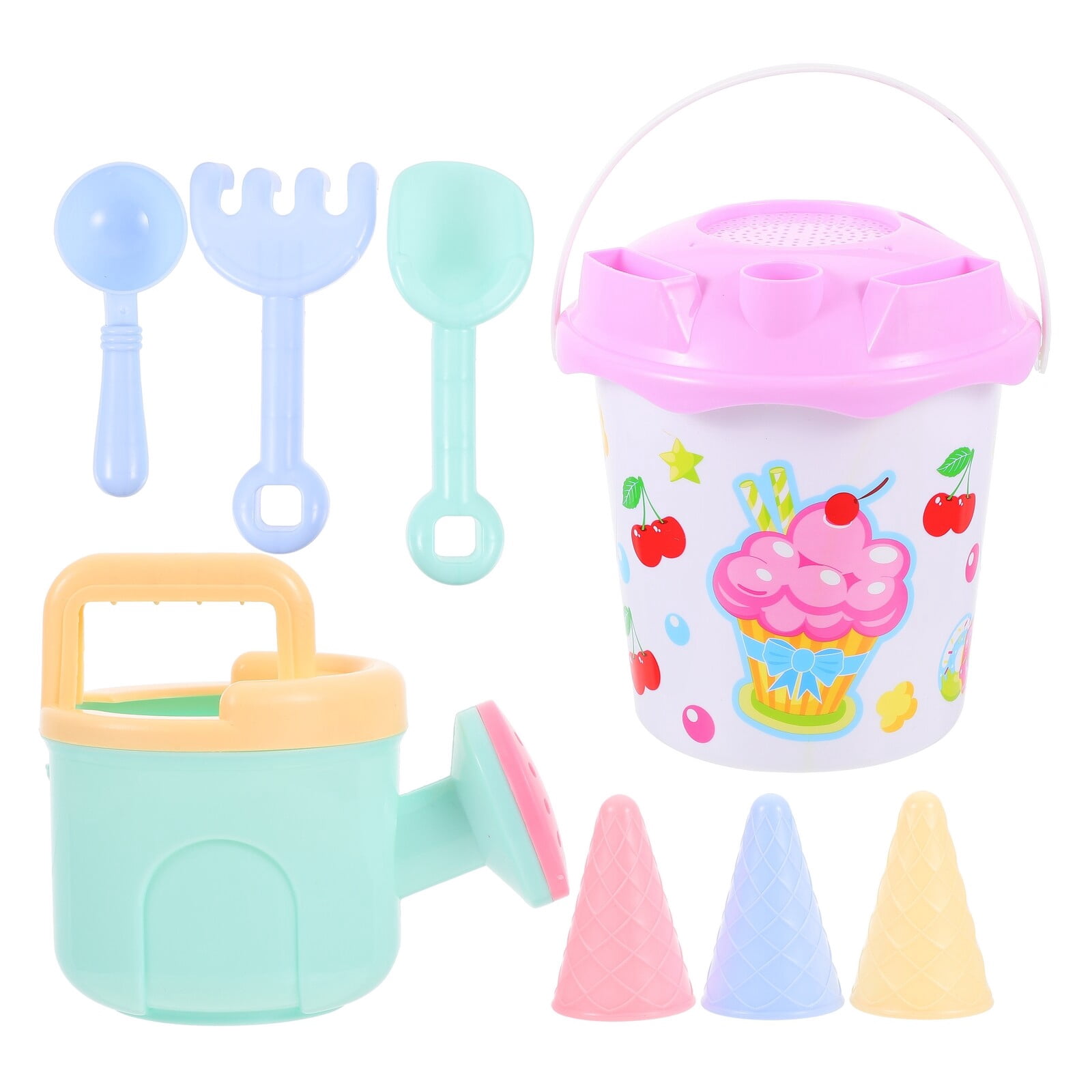 MasteelfCA 8pcs/Set Child Sand Bucket Interesting Kids Beach Bucket Toy Mini Bucket Toys