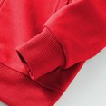 thumbnail image 4 of Milgrthf Unisexe Garçons Filles Chandails d'Automne Sport Décontracté Manches Longues Fermeture Éclair Complète Mignon Col Ras du Cou Basique Couleur Unie Chandails à Capuchon Chandail avec Poche Rouge 7-8 Ans, 4 of 5
