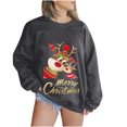thumbnail image 2 of Chandail de Noël pour Femmes 2023 Mode Manches Longues Col Rond Imprimé de Noël Hauts Amples Blouse Chandails en Liquidation, 2 of 5