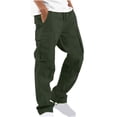 thumbnail image 1 of RKSTN Cargo Pants for Men Drawstring Solid Color Casual Multiple Pockets Trousers Outdoor Fitness Pants with Pockets, 1 of 5