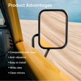 thumbnail image 2 of Exterior Mirrors Compatible with Jeep, Rearview Mirrors Anti-shake, Doors Off Wider View Mirror Easy-to-install Door Hinge Mirror, 2 of 6