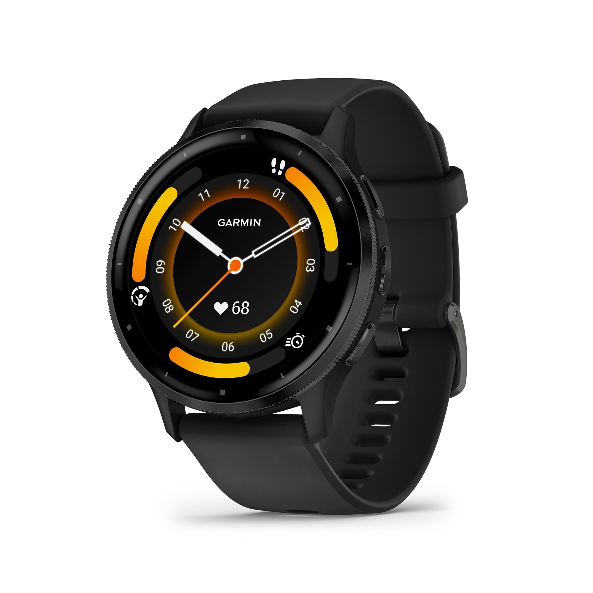 Refurbished (Good) Garmin Venu 3 GPS 45mm Smartwatch - Stainless Steel and Black (010-02784-01)
