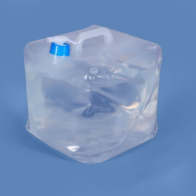 LSLJS Bouteilles d'Eau Pliables de Camping Sac de Stockage d'Eau Seau d'Eau avec Robinet Randonnée en Plein Air Réservoir d'Eau Potable, Sans Danger pour les Aliments, Transparent, Moules de Cuisson