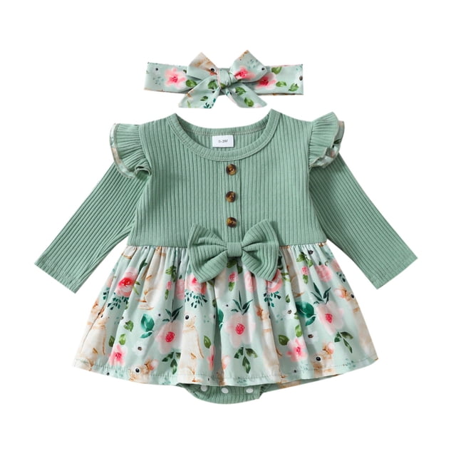 Infant Clothes Baby Bodysuit Romper Dress Newborn Girl Outfit Ropa De Bebe NiñA Baby Clothes For Girls 6-9 Months