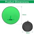 thumbnail image 2 of Green Screen Diameter 145cm, Foldable Green Backdrop, Portable Chroma Key Green, 2 of 5