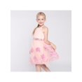 thumbnail image 2 of Robe Fille Fleur Rose Blush Feuille d'Érable Brodée Robe Dos Nu 10 Ans, 2 of 9