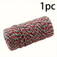 thumbnail image 1 of SNNROO Handcrafted Christmas Decor & Gift Wrapping Rope - Festive Red  Green & White  Perfect for DIY Holiday Crafts  Bouquets  Cake Toppers & Wedding Favors, 1 of 7