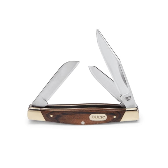 Buck Knives 0373BRS Trio knife: 3-Blade Folding Pocket Knife, Portable Hunting Knife, EDC Knife for Hiking, Camping Knife, Watercraft Knife, Lifetime Warranty