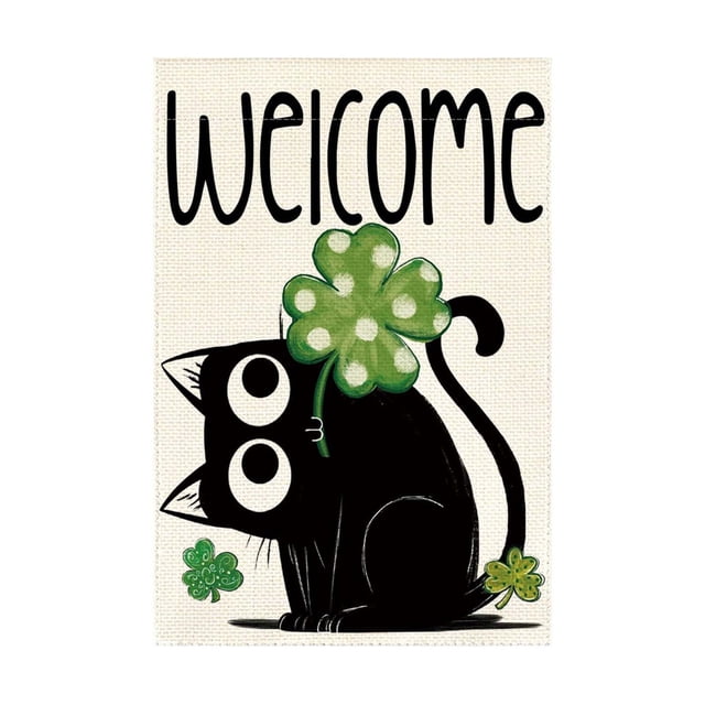 St. Patricks Day St. Patrick's Day Garden Flag Four Leaves