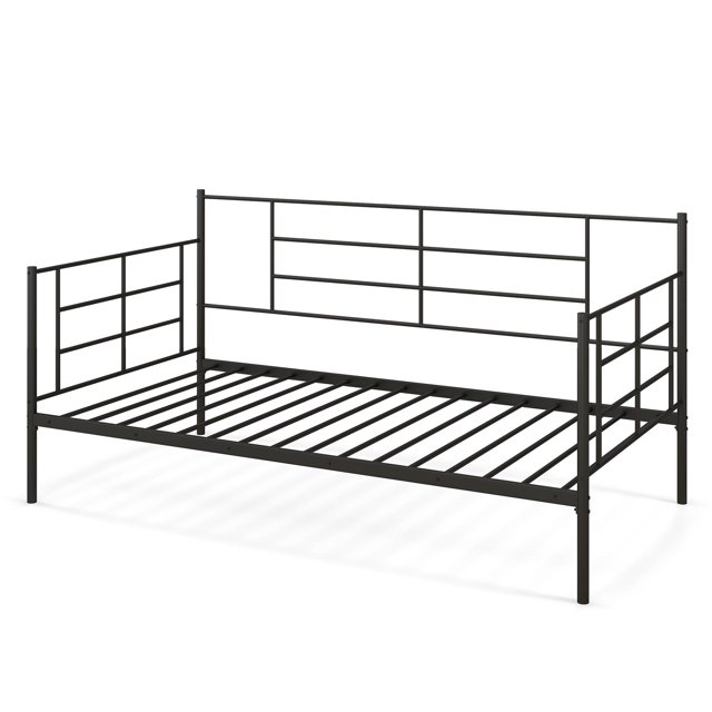 Giantex Twin Size Metal Daybed Frame with Sturdy Metal Slat Support, Black