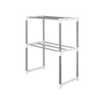 thumbnail image 2 of CNKOO Seasonal Savings!shelves Microwave Rack Expandable Countertop Storage Carbon Steel 2 Hooks Kitchen Utensils Tableware Compact Design for Home Efficient Organization|stainless Steel, 2 of 7