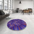 thumbnail image 4 of Ahgly Tapis d'Intérieur Lavable en Machine Carré Transitionnel Violet Vif, 5 Pieds Carré, 4 of 7