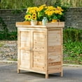 thumbnail image 2 of Outsunny Armoire de Rangement de Jardin, Remise de Rempotage Extérieure, Naturel, 2 of 10