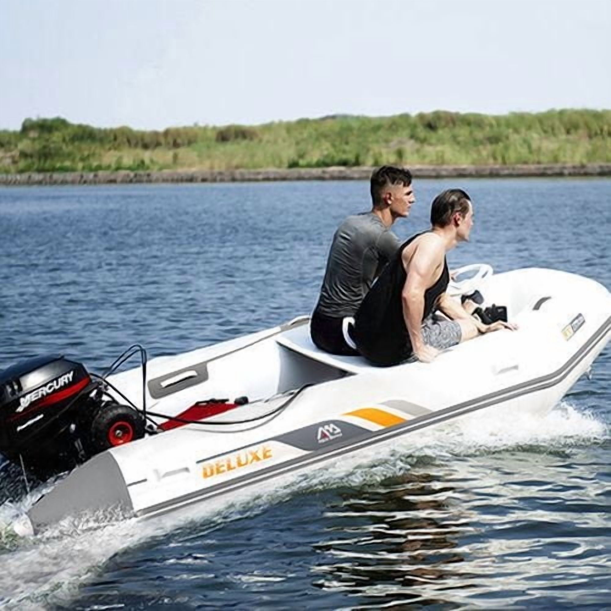 Aqua Marina Deluxe Inflatable Boat, 2 Person Portable Raft – Marine Grade PVC, Lightweight & Compact