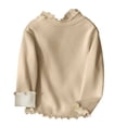 thumbnail image 1 of MeetoTime Chemise de Base pour Enfants Col à Volants Couleur Unie Manches Longues Col Rond Vêtements d'Automne Hiver pour Enfants, 1 of 6