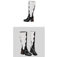thumbnail image 4 of EGNMCR Knee High Boots Oversized Women's Fall/Winter Velvet Lining Color Matching Rectangle Toe Thick High Heels Long Chain Boots, 4 of 6