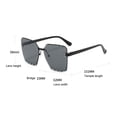 thumbnail image 3 of XASZHN Fashion Unisex Round Polarized Rimless Glasses Sunglasses for Travel Shopping Outdoors Grey_003 One Size, 3 of 5