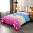 thumbnail image 2 of YST Rainbow Bedding Sets for Girls, Gradient Stars Cloud Comforter Set, Blue Pink Down Comforter 3 Pcs, Queen Size, 2 of 5