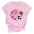 thumbnail image 1 of Meichang T-Shirts de la Saint-Valentin pour Femmes, T-Shirts Graphiques Amusants avec Amour, Hauts pour Femmes à Manches Courtes, Col Rond, T-Shirts de Printemps, 1 of 2