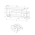 thumbnail image 2 of Monarch Specialties Tv Stand, 60 Inch, Console, Media Entertainment Center, Storage Cabinet, Living Room, Bedroom, Laminate, Brown, Contemporary, Modern, 2 of 4