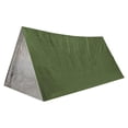 thumbnail image 2 of Riforla Tente d'Urgence Tente Tube pour Personne Abri Tente Abri d'Urgence Utilisation comme Équipement Couverture Spatiale pour Camping Randonnée Camping et Randonnée Vert, 2 of 4