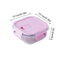 thumbnail image 3 of Kyusrd Glass Bento Box Can Be Microwave Oven Students Heated Lunch Box Office Fresh-keeping Box, 3 of 6