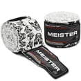 thumbnail image 1 of Meister Adult 180" Semi-Elastic Hand Wraps for MMA & Boxing (Pair) - Death Skulls, 1 of 3