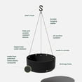 thumbnail image 2 of Veradek Pure Series Hanging Kona Bowl 14" Planter Black, 2 of 7