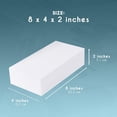thumbnail image 4 of 6 Pack Foam Blocks for Crafts, Polystyrene Bricks for DIY, Packing, Centerpieces (8x4x2 inch), 4 of 6