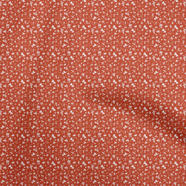 oneOone Tissu Velours Rouge Floral Projets de Couture Tissu Imprimé au Mètre 58 Pouces de Large